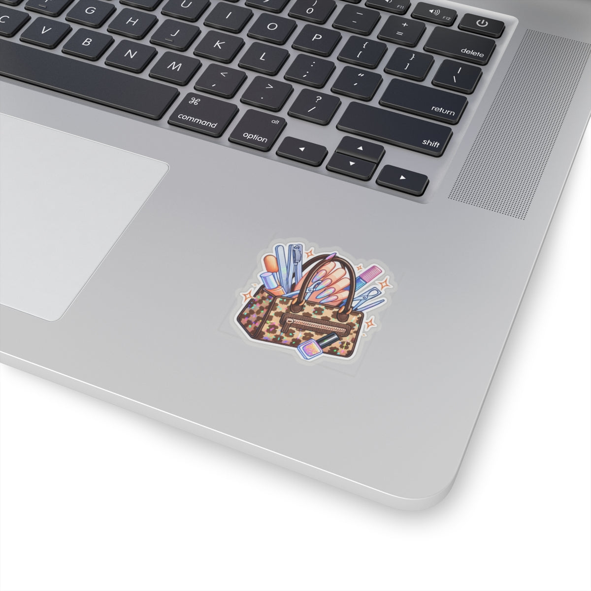 Nail Tech Vibes Kiss-Cut Single Sticker | Glittery Nail Art Design for Beauty Lovers
