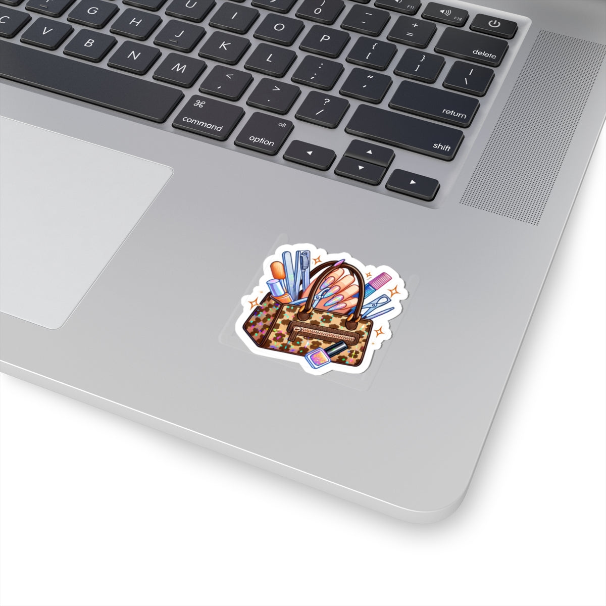 Nail Tech Vibes Kiss-Cut Single Sticker | Glittery Nail Art Design for Beauty Lovers