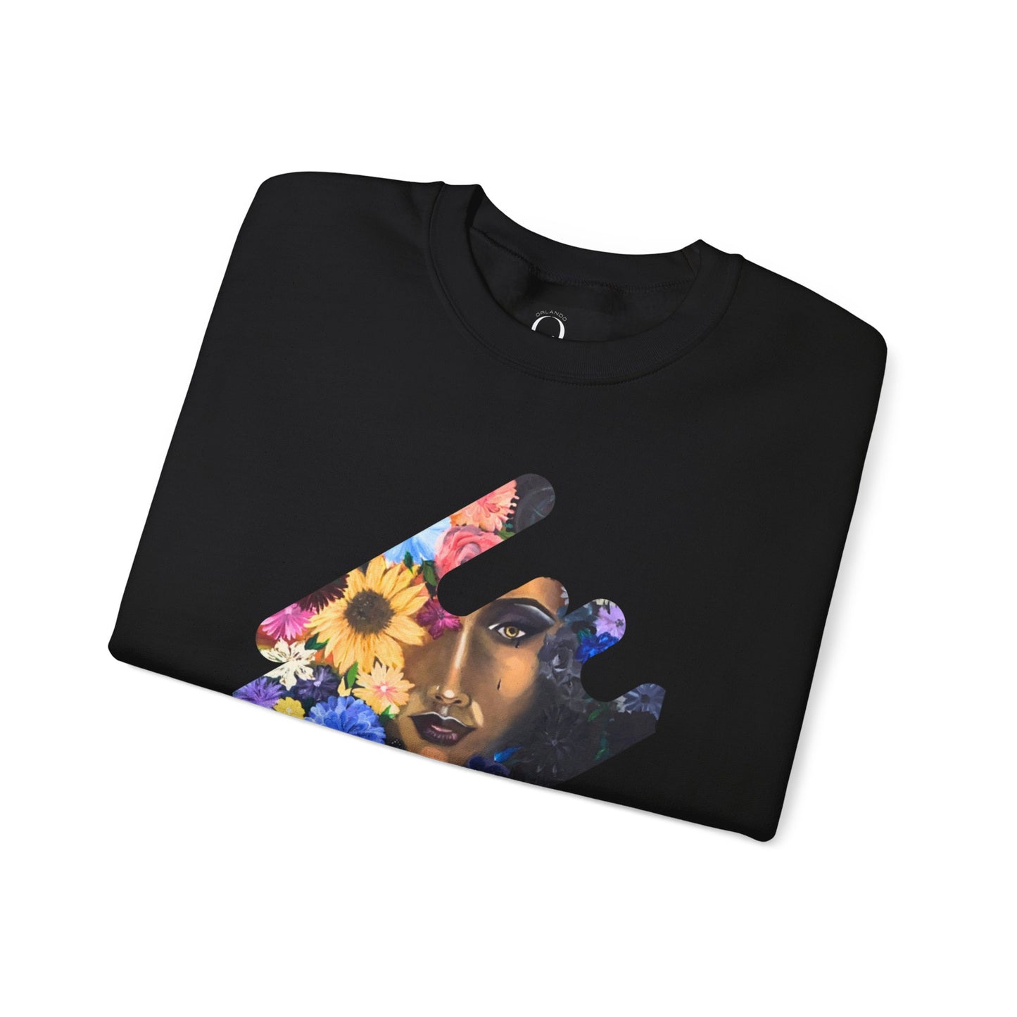 Floral Portrait Crewneck Sweatshirt - Unisex Heavy Blend